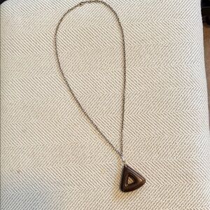 Brown Triangle Pendant Necklace - Women Jewelry